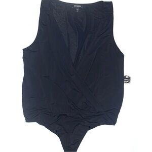 NWT EXPRESS wrap bodysuit black L